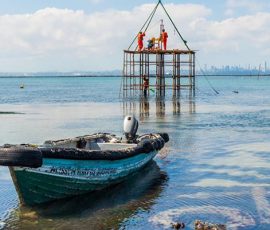Local: Ilha Mar Grande / Bahia.   Obra: Dragagem.
